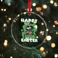 Happy 420 Easter Crystal Glass Ornament Funny Smoking Easter Bunny TS02