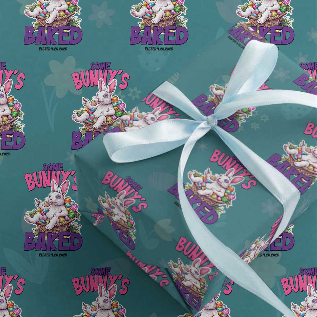 Happy 420 Easter Wrapping Paper Roll Bunny Funny Weed Smoking Rabbit Cannabis 4/20 Day