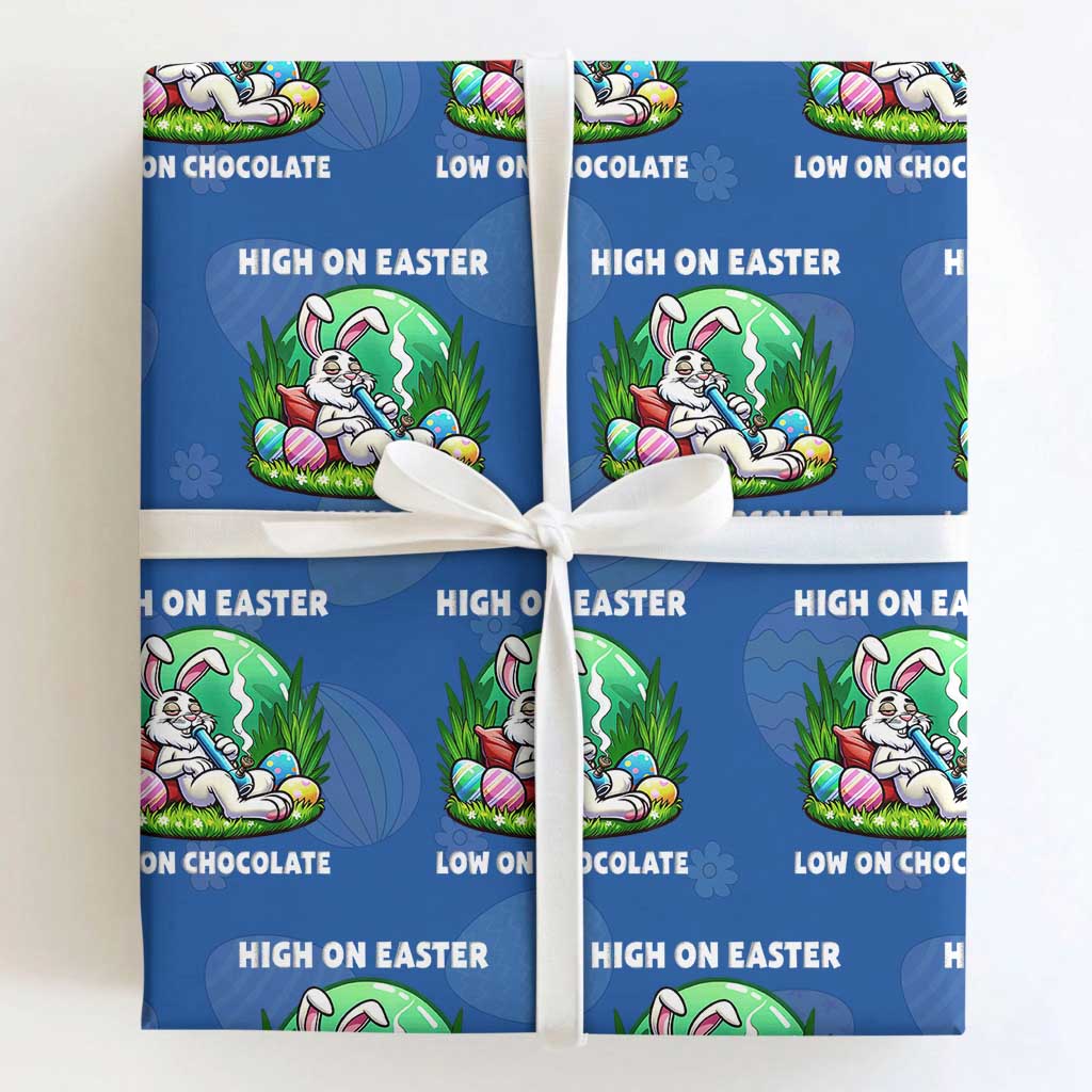 Happy 420 Easter Wrapping Paper Roll Funny Bunny Marijuana Cannabis Weed