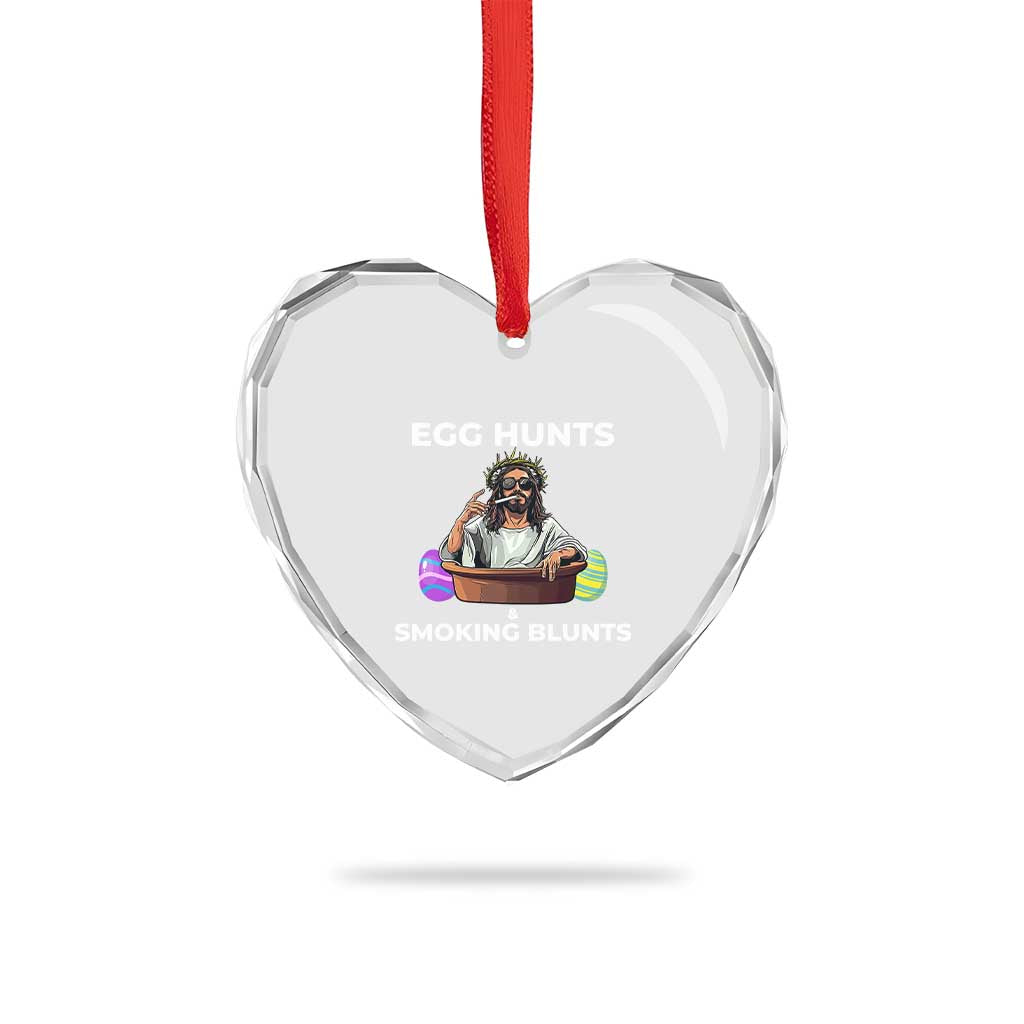 Happy 420 Easter Heart Crystal Glass Ornament Blunt Stoner - Wonder Print Shop