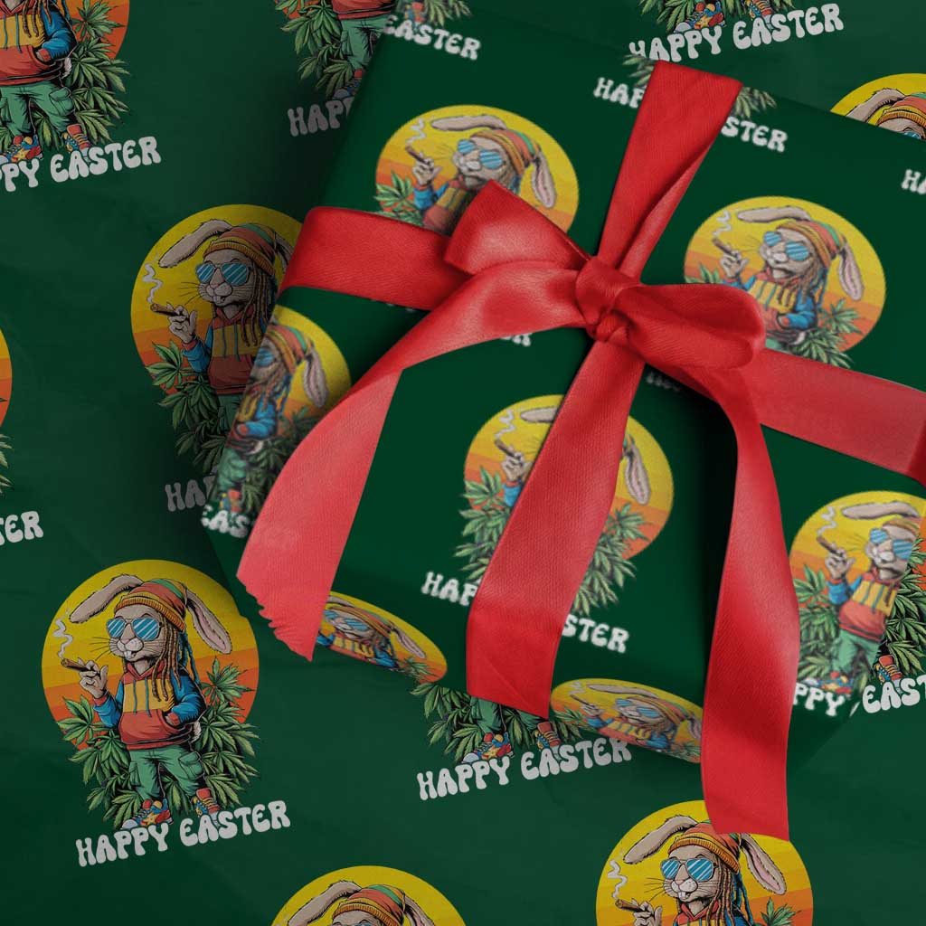 Happy 420 Easter Wrapping Paper Roll Funny Bunny Smoking Weed - Wonder Print Shop