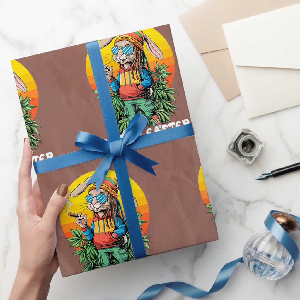Happy 420 Easter Wrapping Paper Roll Funny Bunny Smoking Weed - Wonder Print Shop