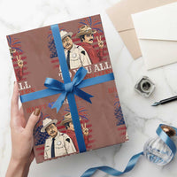 Happy 4th of July To All You Sumbitches Country Humor Wrapping Paper Roll Vintage Southern Cowboy Patriotic Graphic
