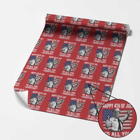 Happy 4th Of July To All You Sumbitches Wrapping Paper Roll Funny Independence Day Meme American Flag