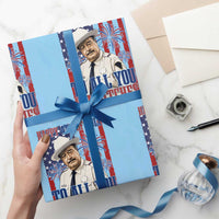 Happy 4th of July To All You Sumbitches Funny Sheriff Patriotic Graphic Wrapping Paper Roll Retro Movie Quote Inspo Country Humor