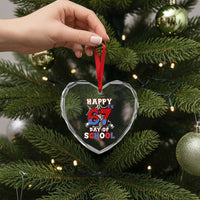 Happy 67th Day Of School Heart Crystal Glass Ornament Boys Girls Spider 67 Days - Wonder Print Shop