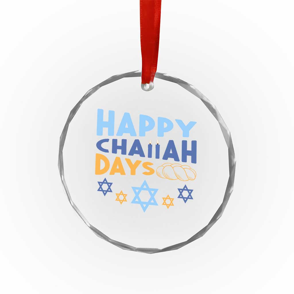 Happy Challah Days Crystal Glass Ornament Hanukkah Holiday Gift - Wonder Print Shop