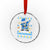 Happy Chrismukkah Merry Xmas Hanukkah Crystal Glass Ornament Dabbing Santa Ugly Chanukah Jewish - Wonder Print Shop