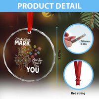 Happy Dot Day Crystal Glass Ornament Make Your Mark And See Where It Takes You
