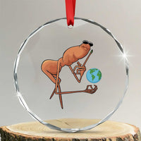 Happy Earth Day Crystal Glass Ornament Funny Marcus The Worm Eco Friendly