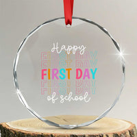 Happy First Day of School Crystal Glass Ornament Positive Vibe Teacher and Student Gift