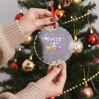 Happy First Day Of School Cute Kawaii Squishy Back To School Graphic Crystal Glass Ornament