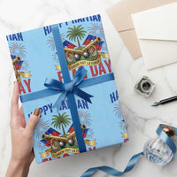 Happy Haitian Flag Day Celebration Graphic Wrapping Paper Roll May 18 National Pride Haiti Heritage
