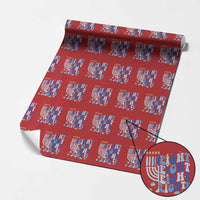 Happy Hanukkah Wrapping Paper Roll Retro Groovy Eight Nights and Eight Lights - Wonder Print Shop