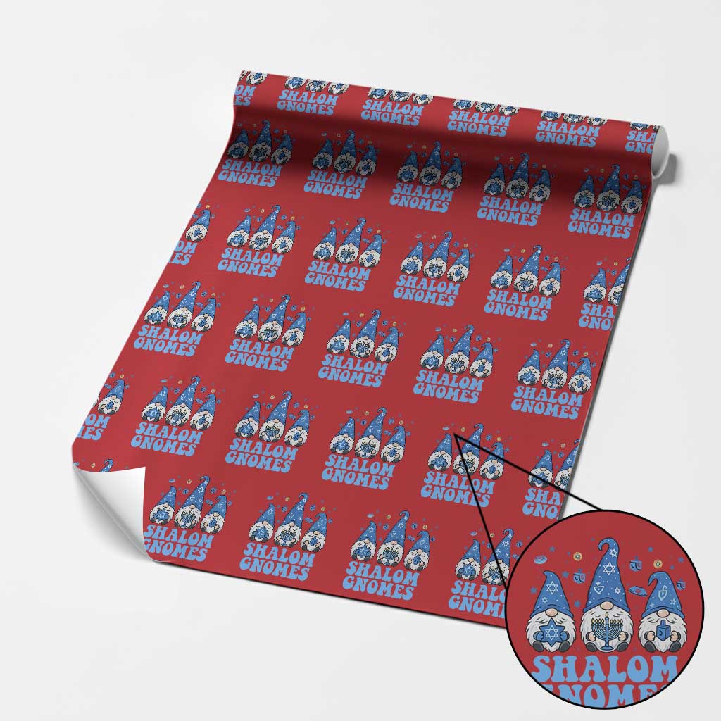 Happy Hanukkah Wrapping Paper Roll Retro Groovy Eight Nights Lights - Wonder Print Shop