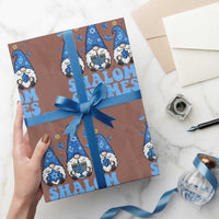 Happy Hanukkah Wrapping Paper Roll Retro Groovy Eight Nights Lights - Wonder Print Shop
