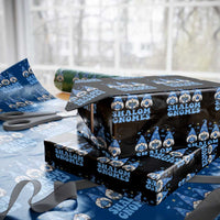 Happy Hanukkah Wrapping Paper Roll Retro Groovy Eight Nights Lights - Wonder Print Shop