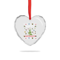 Happy Holidays For All Christmas Hanukkah Kwanzaa Gift Heart Crystal Glass Ornament - Wonder Print Shop