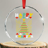 Happy Kwanzaa Christmas Crystal Glass Ornament African American Holiday Christmas Tree - Wonder Print Shop