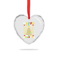 Happy Kwanzaa Christmas Heart Crystal Glass Ornament African American Holiday Christmas Tree - Wonder Print Shop
