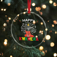 Happy Kwanzaa Crystal Glass Ornament African American Afro Queen Nguzo Saba - Wonder Print Shop