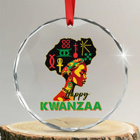 Happy Kwanzaa Crystal Glass Ornament Nguzo Saba Symbols The 7 Principles Of Kwanzaa TS11