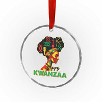 Happy Kwanzaa Crystal Glass Ornament Nguzo Saba Symbols The 7 Principles Of Kwanzaa TS11