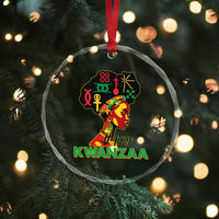 Happy Kwanzaa Crystal Glass Ornament Nguzo Saba Symbols The 7 Principles Of Kwanzaa TS11