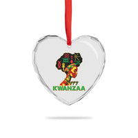 Happy Kwanzaa Heart Crystal Glass Ornament Nguzo Saba Symbols The 7 Principles Of Kwanzaa - Wonder Print Shop