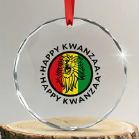 Happy Kwanzaa King Lion Of Africa Heritage Gift Crystal Glass Ornament - Wonder Print Shop