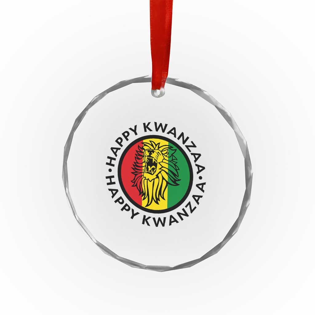 Happy Kwanzaa King Lion Of Africa Heritage Gift Crystal Glass Ornament - Wonder Print Shop