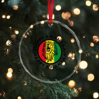 Happy Kwanzaa King Lion Of Africa Heritage Gift Crystal Glass Ornament - Wonder Print Shop