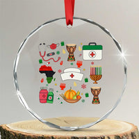 Happy Kwanzaa Nurse Pride Crystal Glass Ornament African Culture Holiday Gift - Wonder Print Shop