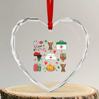 Happy Kwanzaa Nurse Pride Heart Crystal Glass Ornament African Culture Holiday Gift - Wonder Print Shop