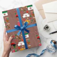 Happy Kwanzaa Nurse Pride Wrapping Paper Roll African Culture Holiday Gift - Wonder Print Shop