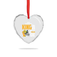 Happy MLK Day Don't Let The Dream Die Heart Crystal Glass Ornament Martin Luther King Black History Month