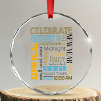 Happy New Year 2025 Crystal Glass Ornament New Year's Eve Activities TS11