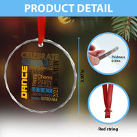 Happy New Year 2025 Crystal Glass Ornament New Year's Eve Activities TS11