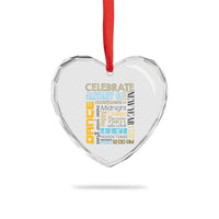 Happy New Year 2025 Heart Crystal Glass Ornament New Year's Eve Activities - Wonder Print Shop