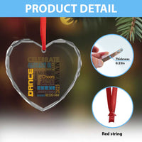 Happy New Year 2025 Heart Crystal Glass Ornament New Year's Eve Activities - Wonder Print Shop