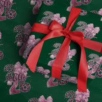 Happy New Year 2026 Wrapping Paper Roll Hello 2026 Disco Ball Pink Coquette Bow Faux Glitter - Wonder Print Shop