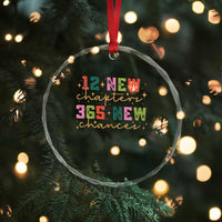 Happy New Year Crystal Glass Ornament 12 New Chapters 365 New Chances TS09