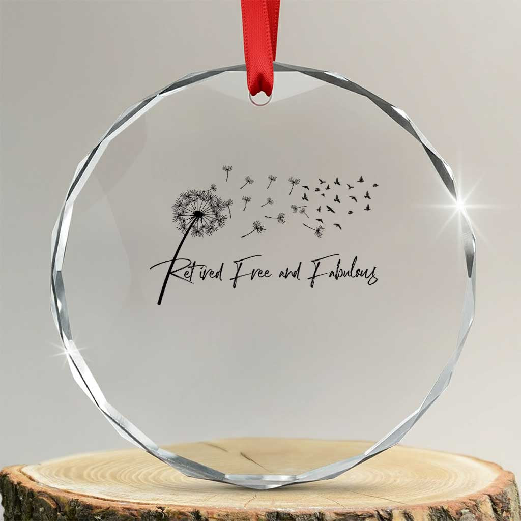 Happy Retirement Gifts For Woman Crystal Glass Ornament Retired Free And Fabulous Dandelion