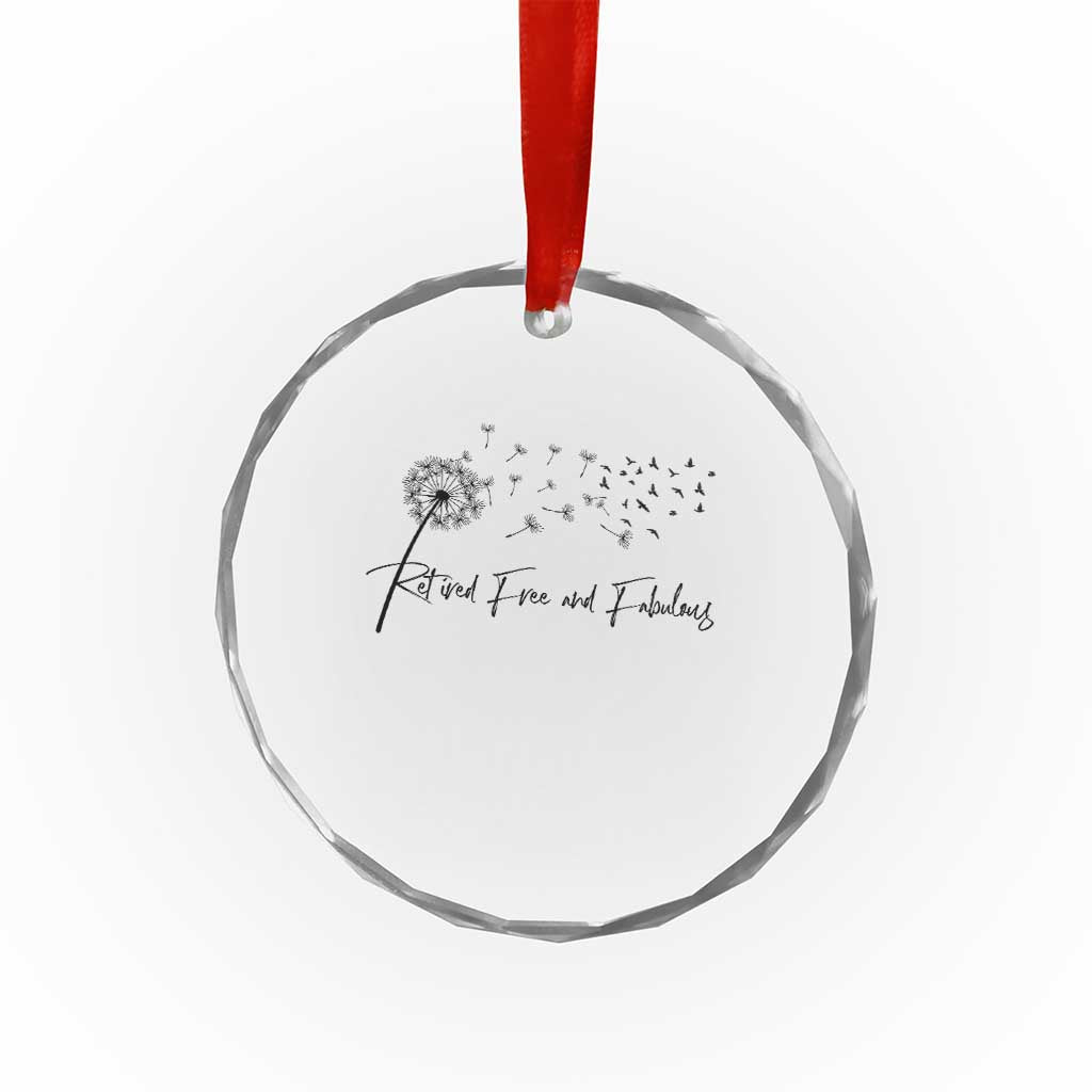 Happy Retirement Gifts For Woman Crystal Glass Ornament Retired Free And Fabulous Dandelion