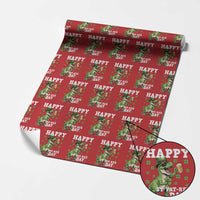 Happy St Pat Rex Day Wrapping Paper Roll Funny Dinosaur Drinking Beer