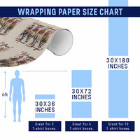 Happy Yee Haw Lidays Wrapping Paper Roll Western Christmas Horse Rider Cowgirl Gift - Wonder Print Shop