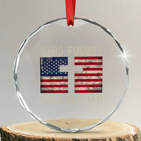 Hard Fought Hallelujah Crystal Glass Ornament Patriotic Christian Faith American Flag - Wonder Print Shop