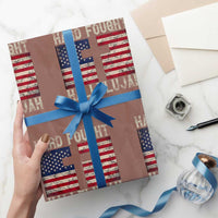 Hard Fought Hallelujah Wrapping Paper Roll Patriotic Christian Faith American Flag - Wonder Print Shop