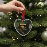 Harriet Rosa Angela Michelle Me Heart Crystal Glass Ornament Black History Month Feminist Women Leaders - Wonder Print Shop