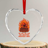 Harriet Tubman and Frederick Douglass Heart Crystal Glass Ornament We Are the Fire Our Ancestors Whispered About Juneteenth 1865 - Wonder Print Shop